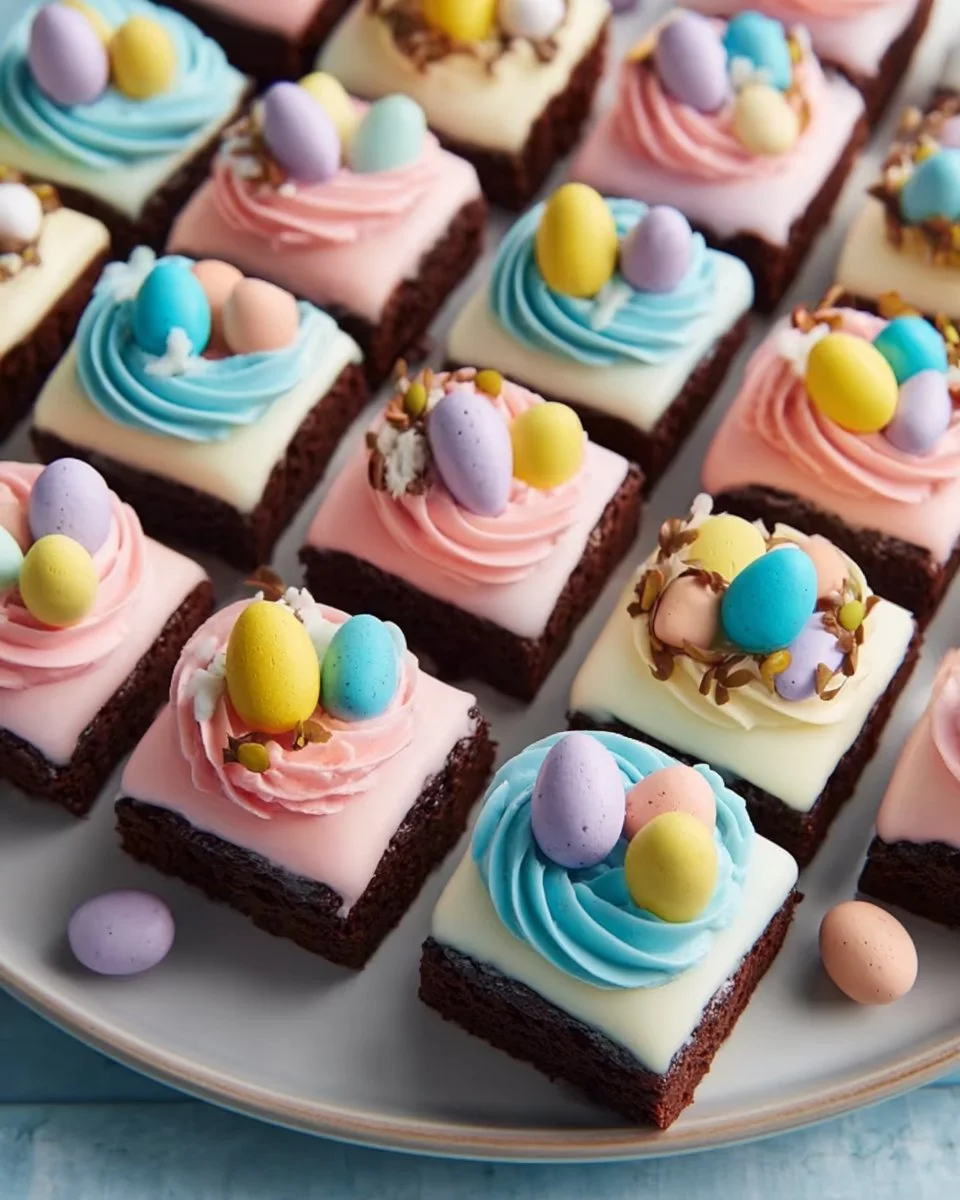 Frosted Easter Brownies