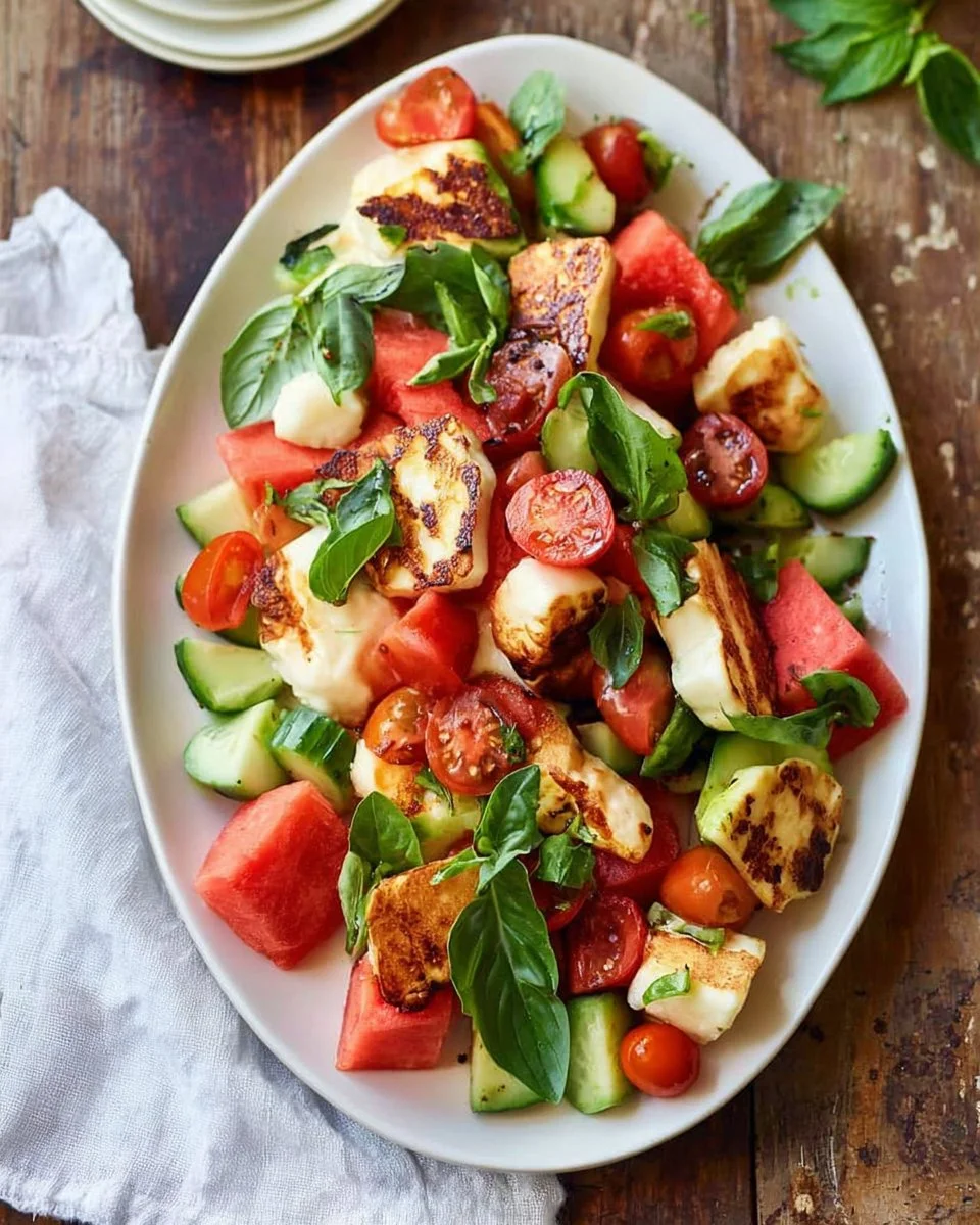 Grilled Halloumi & Watermelon Salad