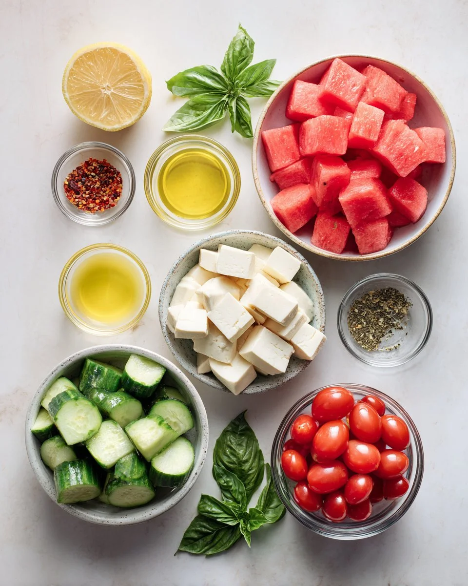 Grilled Halloumi & Watermelon Salad