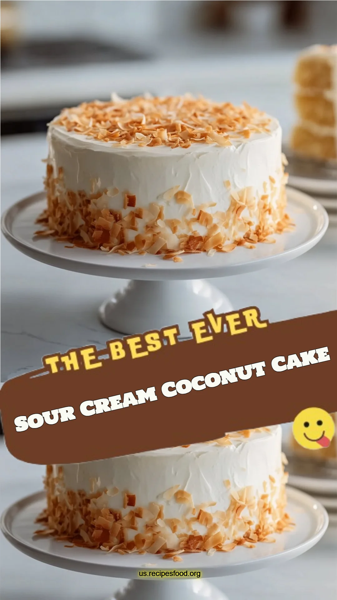 Sour Cream Coconut Cake