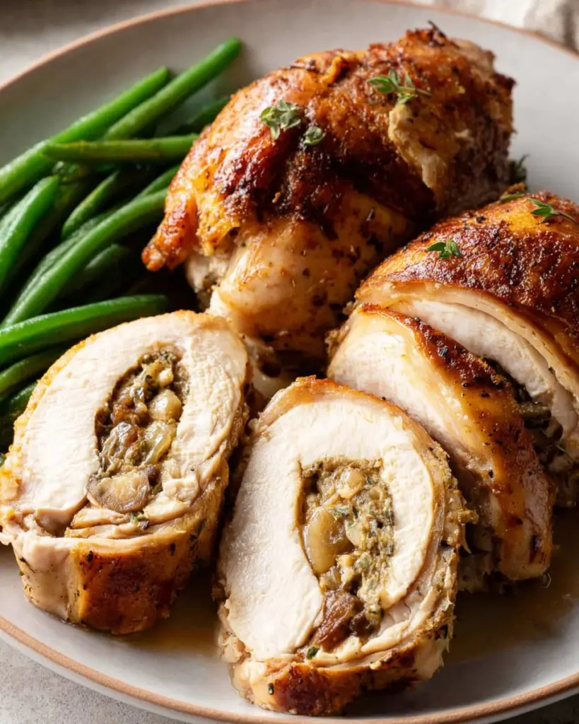 Delicious stuffed chicken breasts filled with savory stuffing recipe