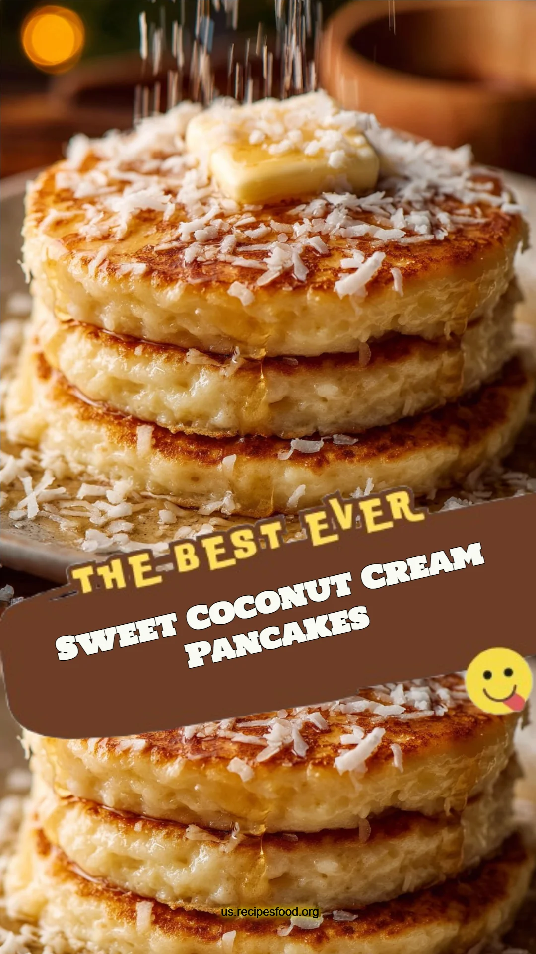 Sweet Coconut Cream Pancakes