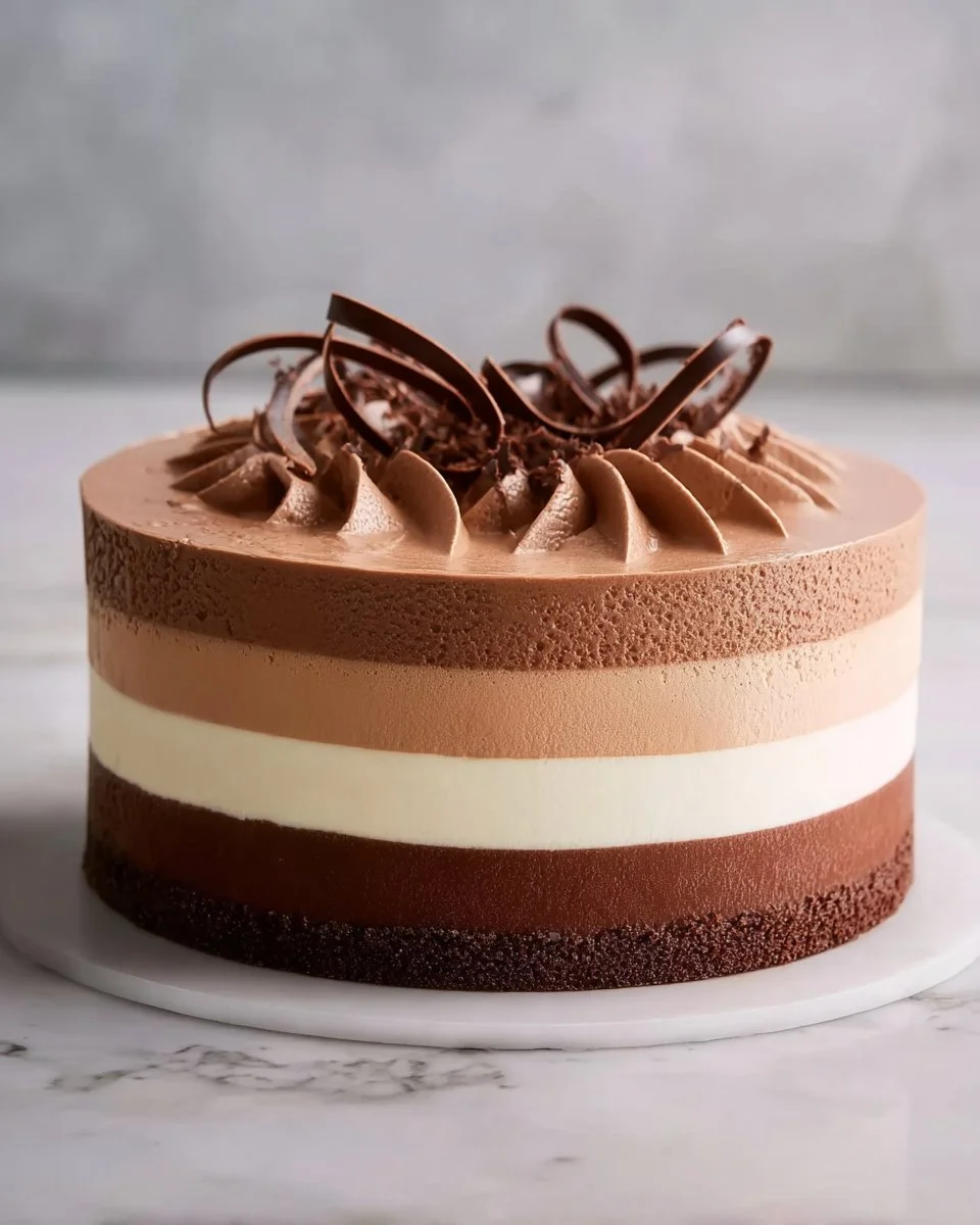 Triple Chocolate Mousse Cake