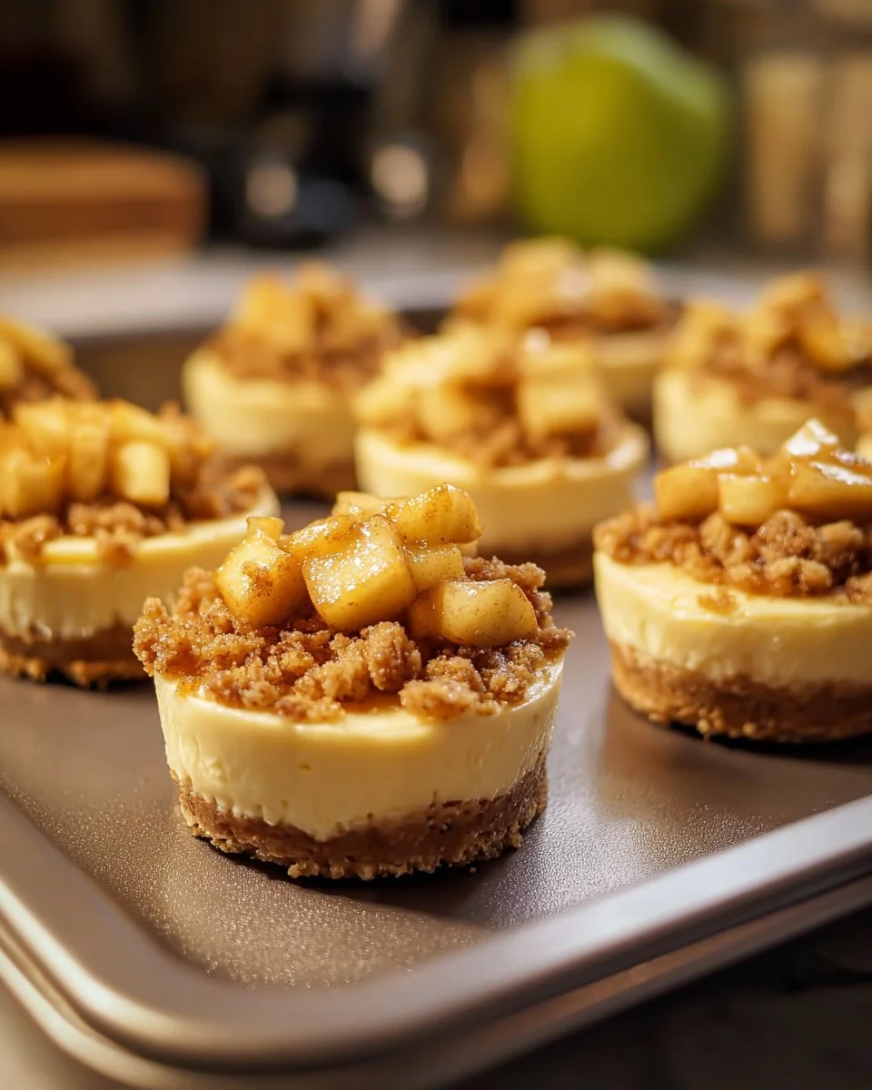 Apple Crisp Mini Cheesecakes