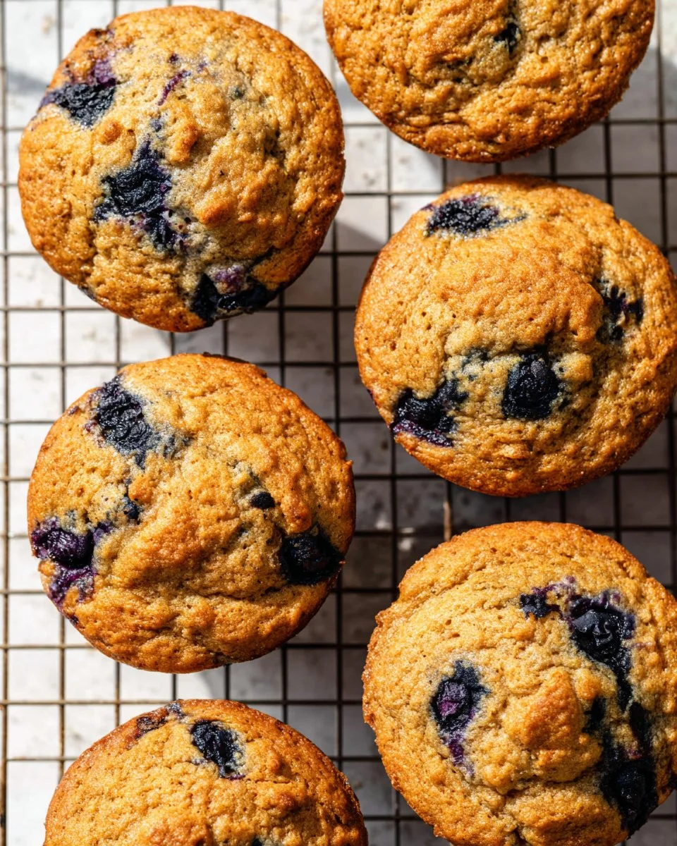Banana Blueberry Oatmeal Muffins