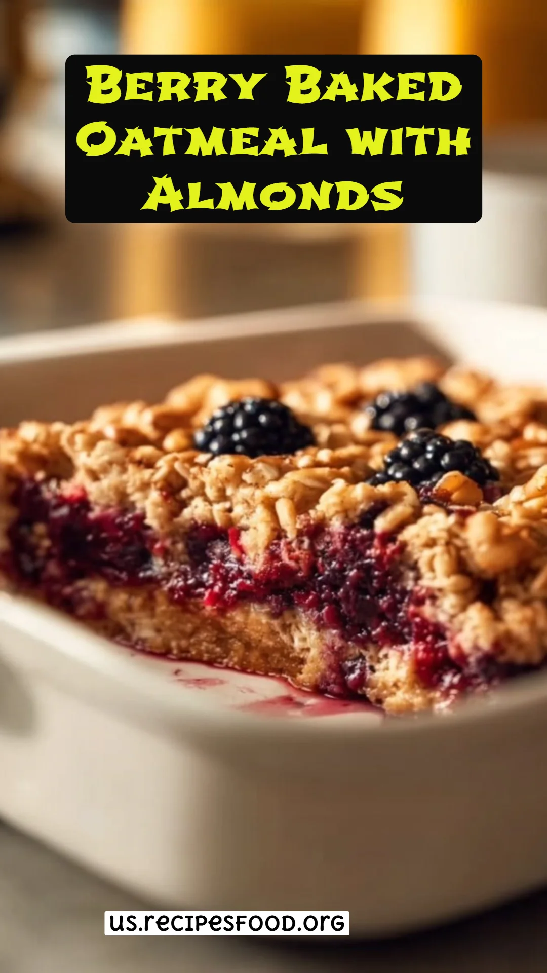 Berry Baked Oatmeal with Almonds