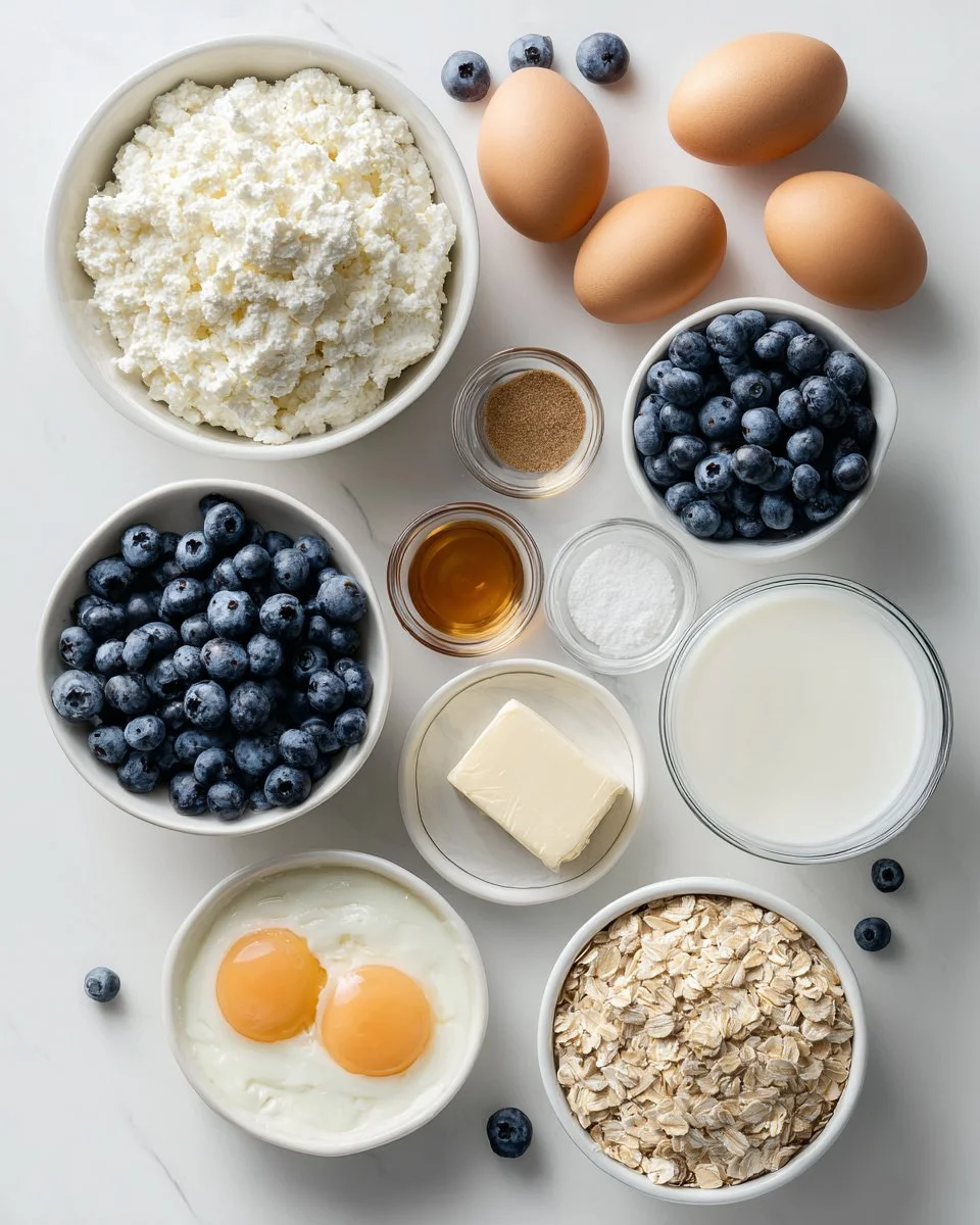 Blueberry Cottage Cheese Breakfast Bake