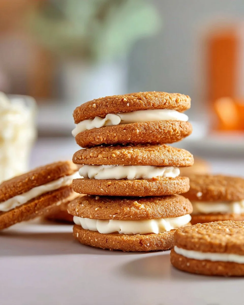Carrot Oatmeal Cookies with Cream Cheese Frosting
