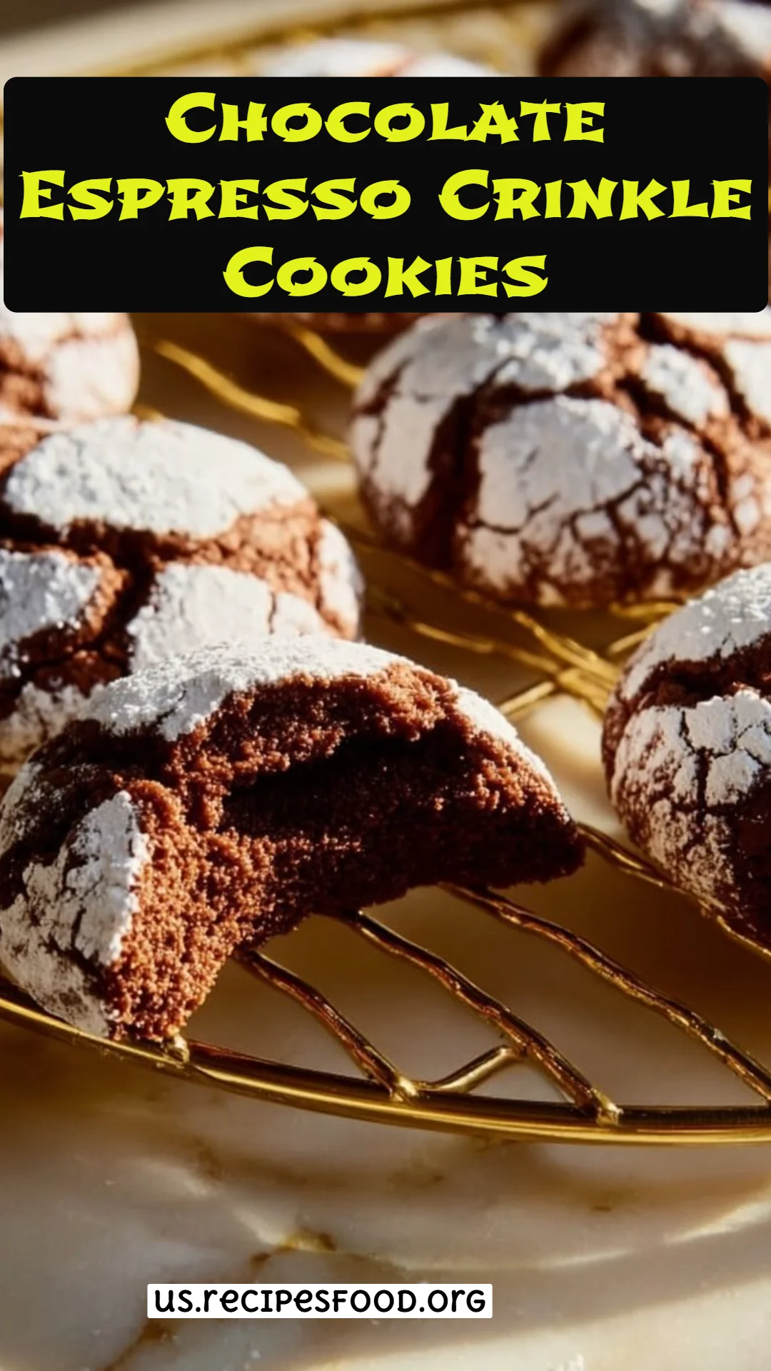 Chocolate Espresso Crinkle Cookies