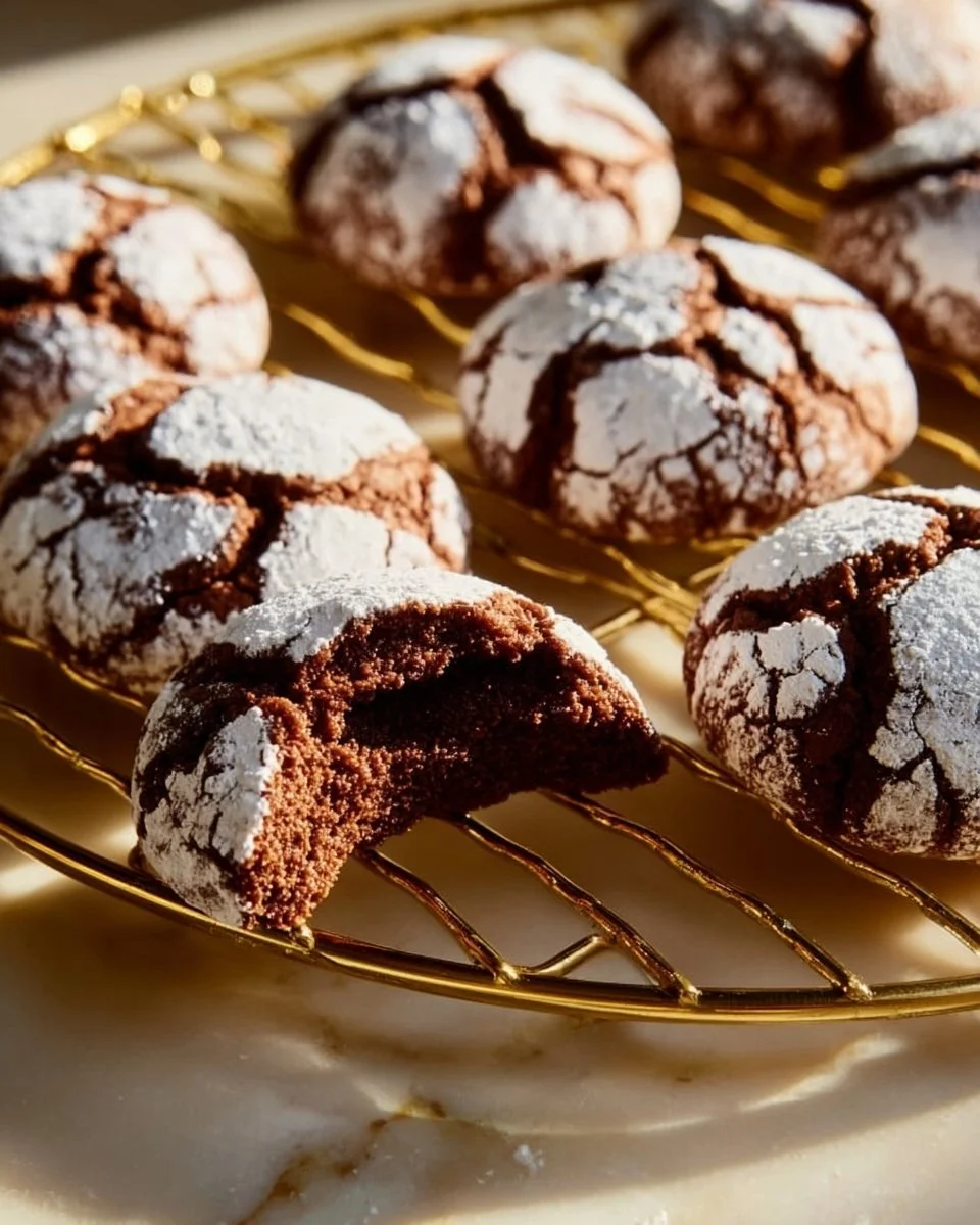 Chocolate Espresso Crinkle Cookies