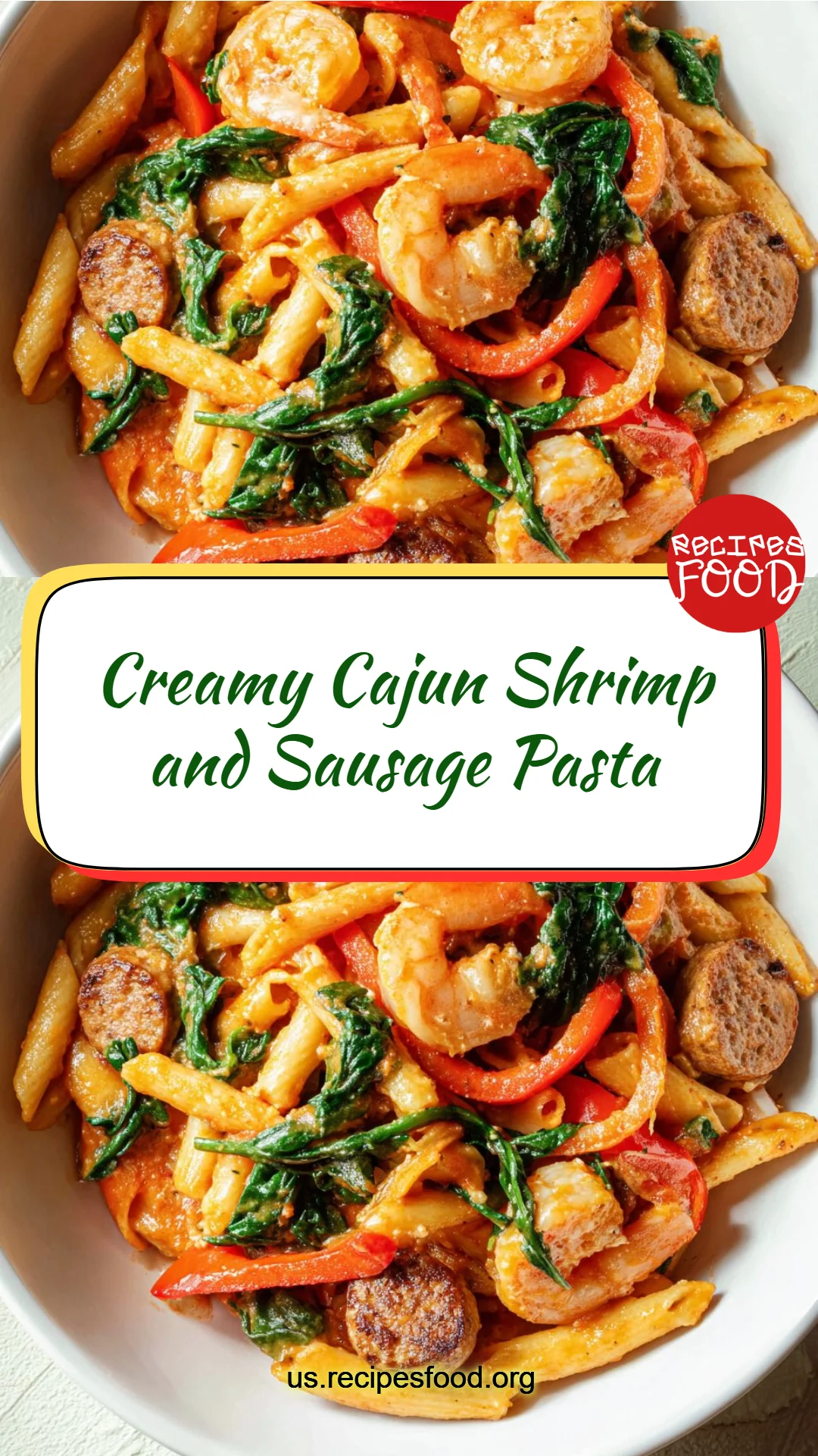 Creamy Cajun Shrimp and Sausage Pasta