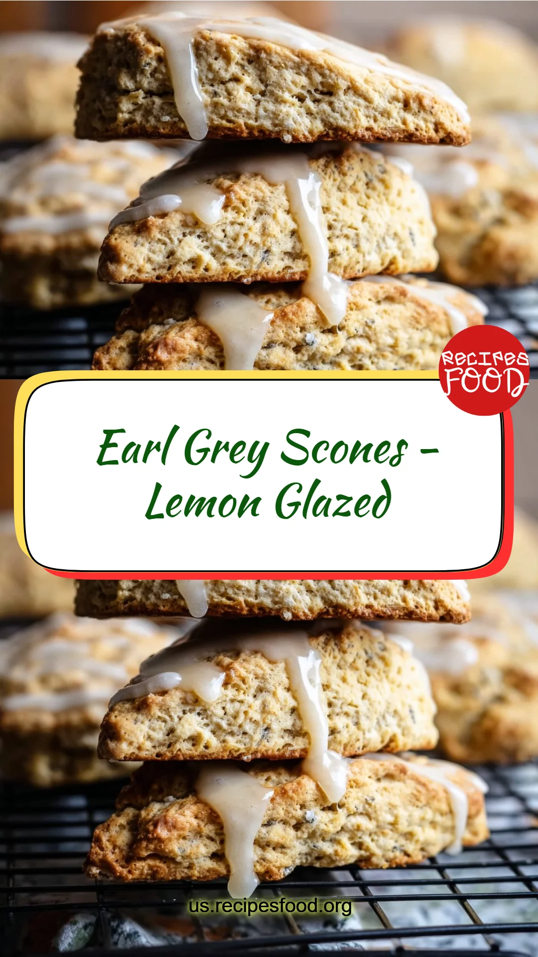 Earl Grey Scones - Lemon Glazed