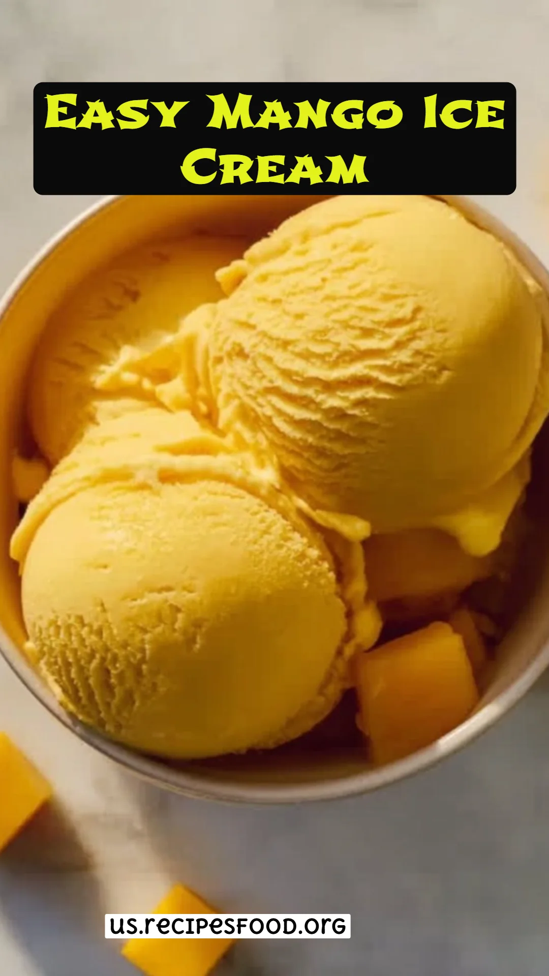 Easy Mango Ice Cream