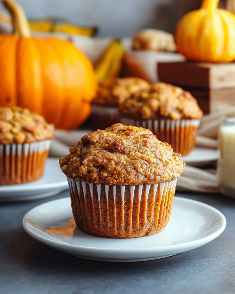 Easy Pumpkin Banana Muffins