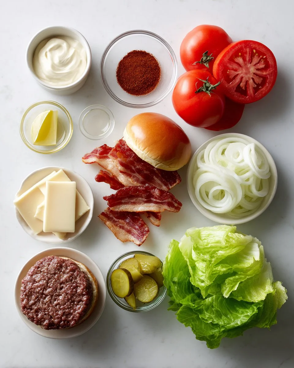 Grilled Chipotle BLT Cheeseburgers