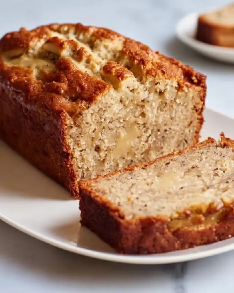 Healthy banana bread made with almond flour and ripe bananas
