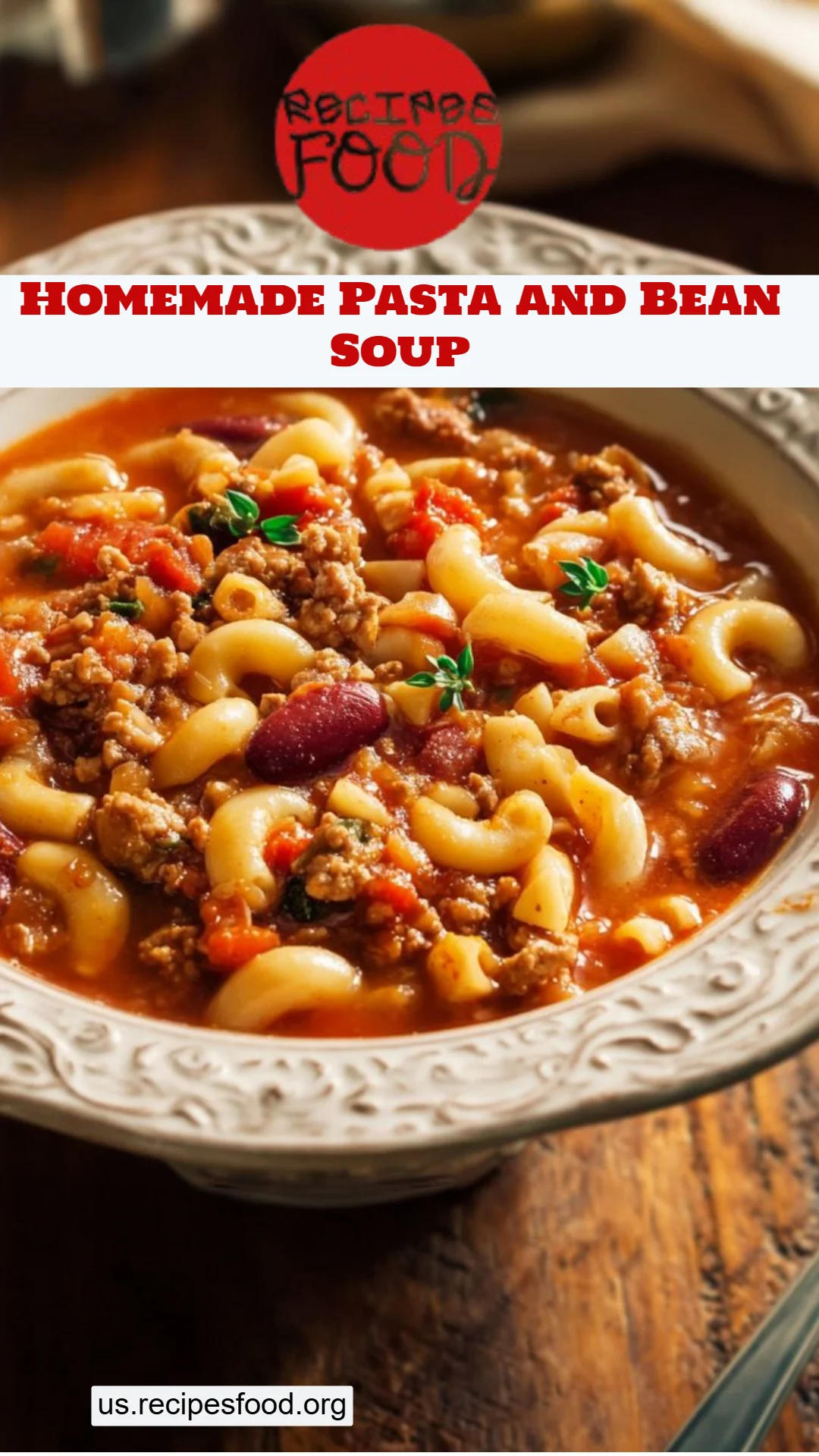 Homemade Pasta and Bean Soup