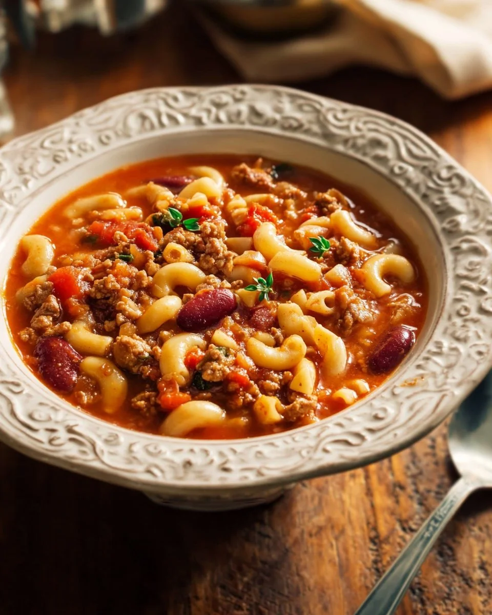 Homemade Pasta and Bean Soup