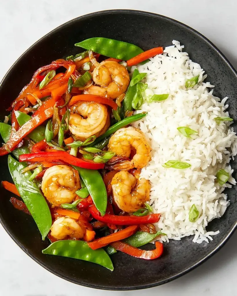 Delicious Shrimp Chop Suey with colorful vegetables and fresh shrimp
