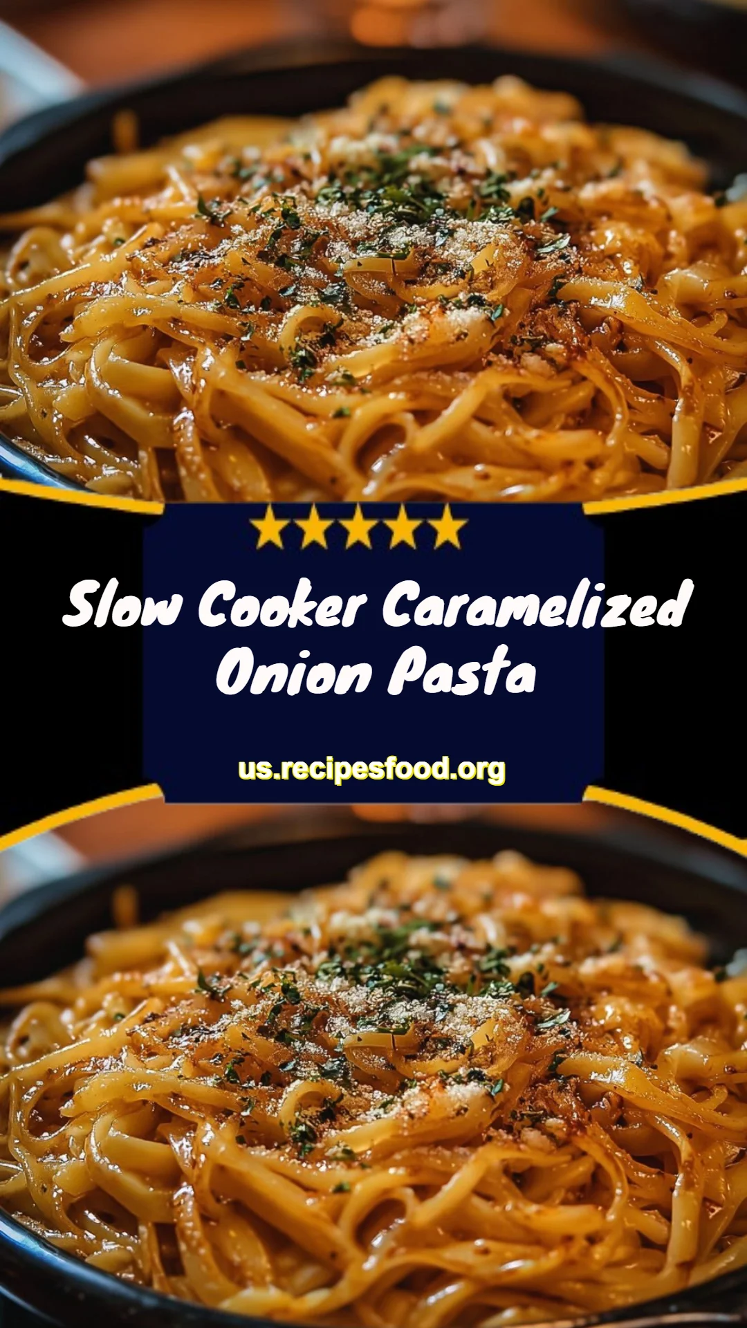 Slow Cooker Caramelized Onion Pasta