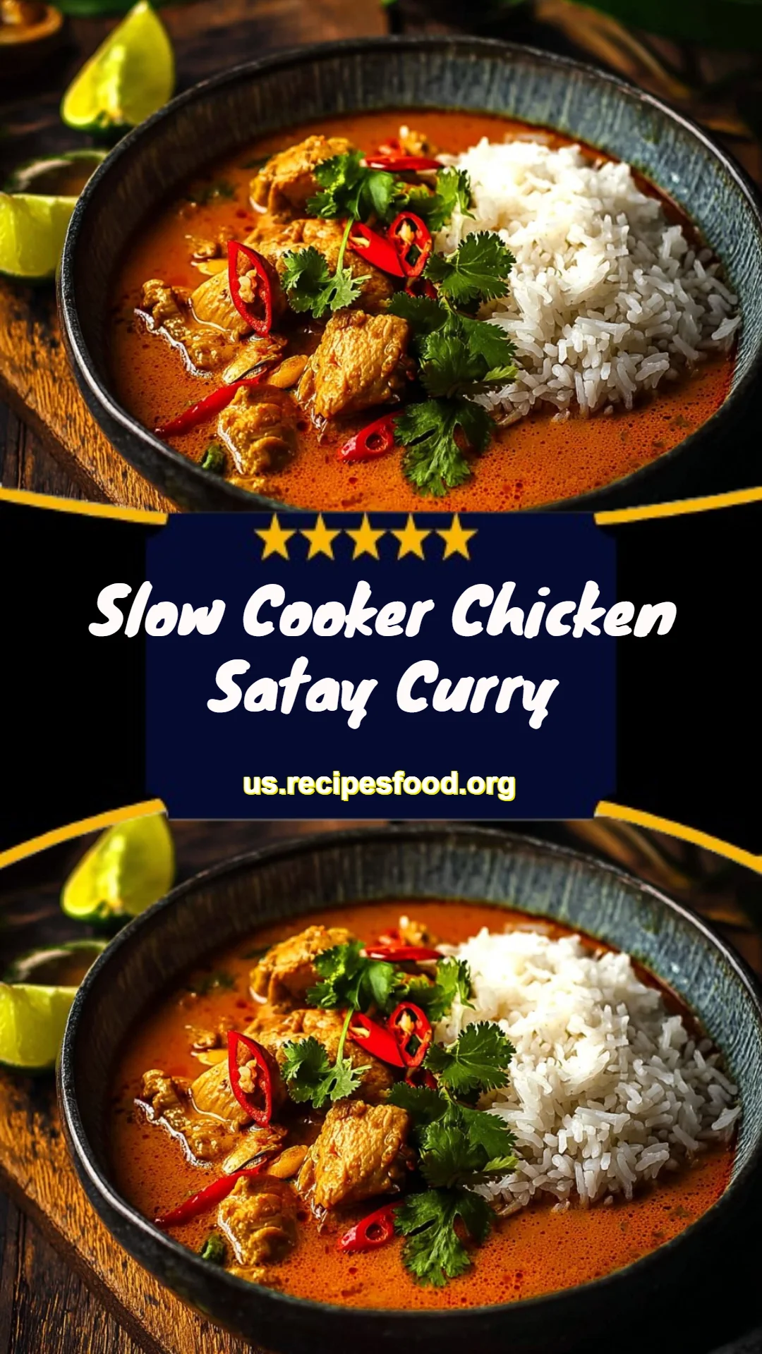 Slow Cooker Chicken Satay Curry