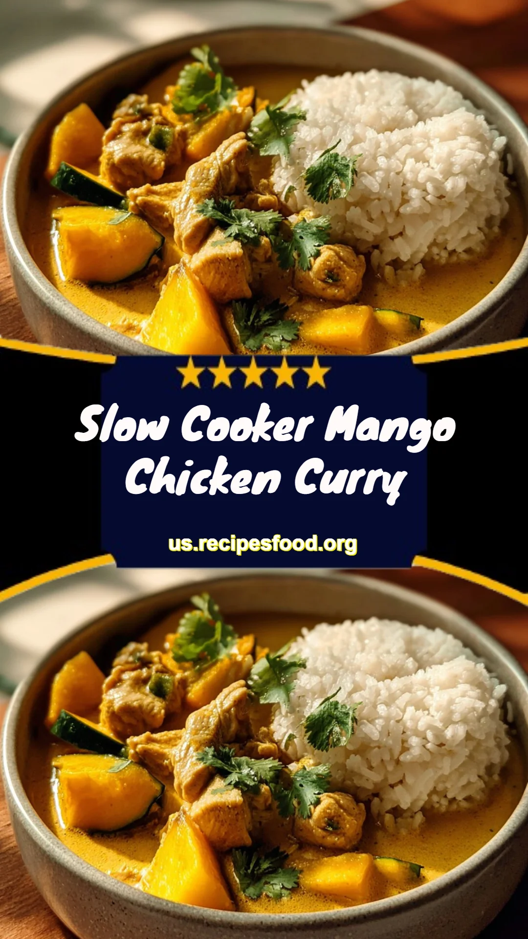 Slow Cooker Mango Chicken Curry