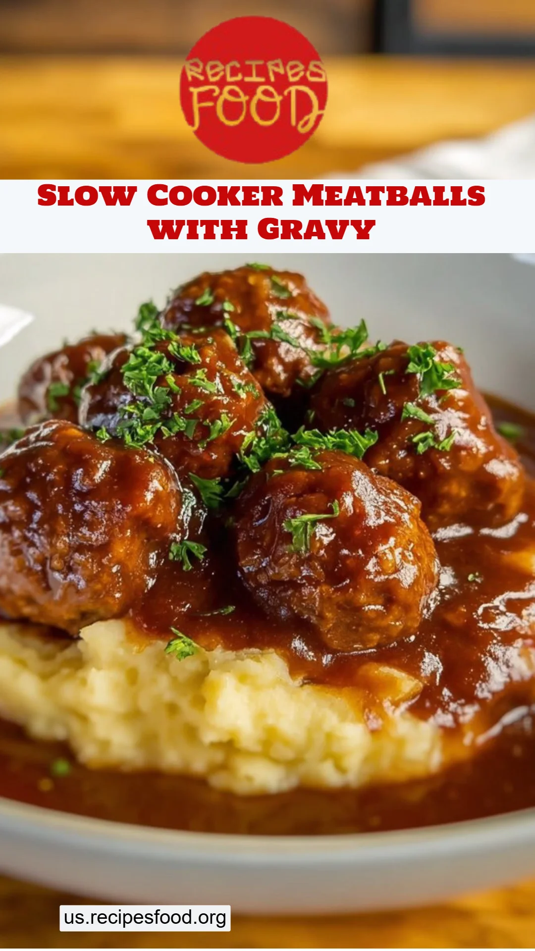 Slow Cooker Meatballs with Gravy