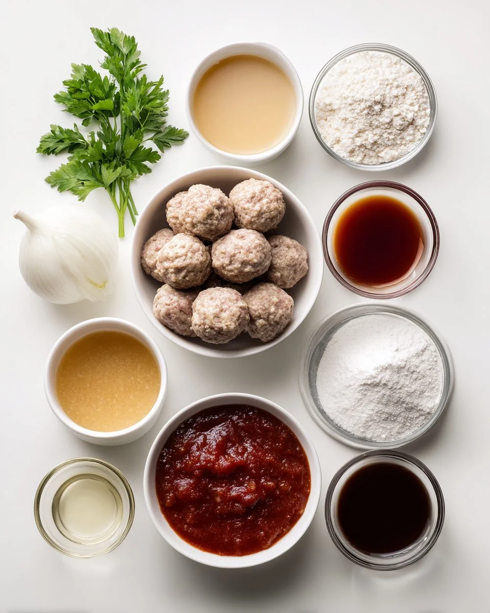 Slow Cooker Meatballs with Gravy