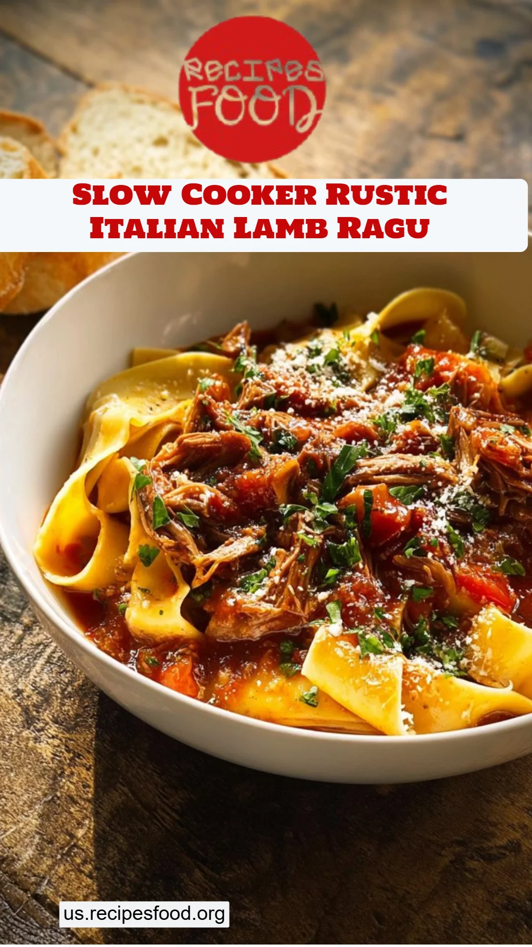 Slow Cooker Rustic Italian Lamb Ragu