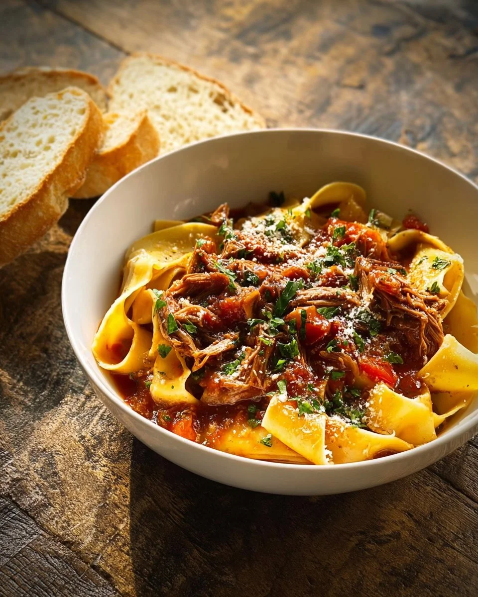 Slow Cooker Rustic Italian Lamb Ragu