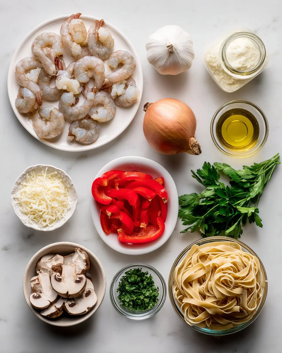 Spicy Peppered Shrimp Alfredo