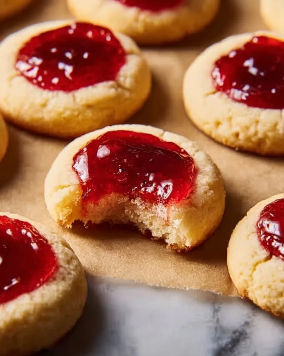 Strawberry Thumbprint Cookies