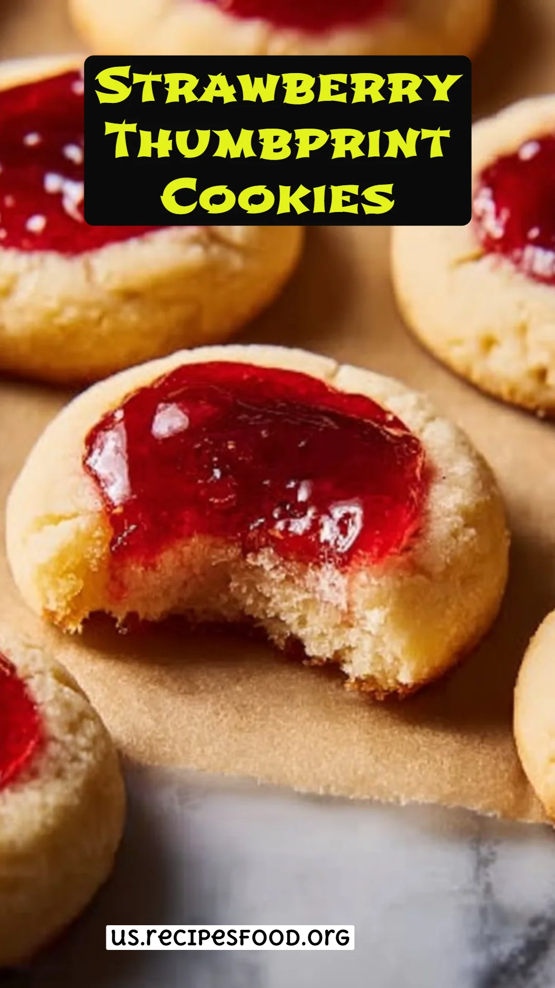 Strawberry Thumbprint Cookies