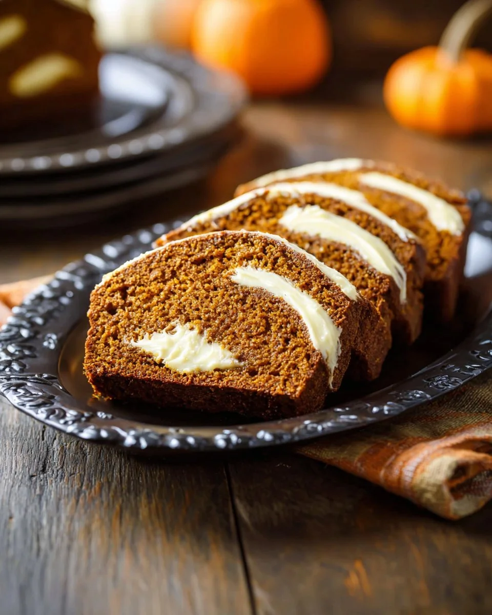 Cream Cheese Filled Pumpkin Bread
