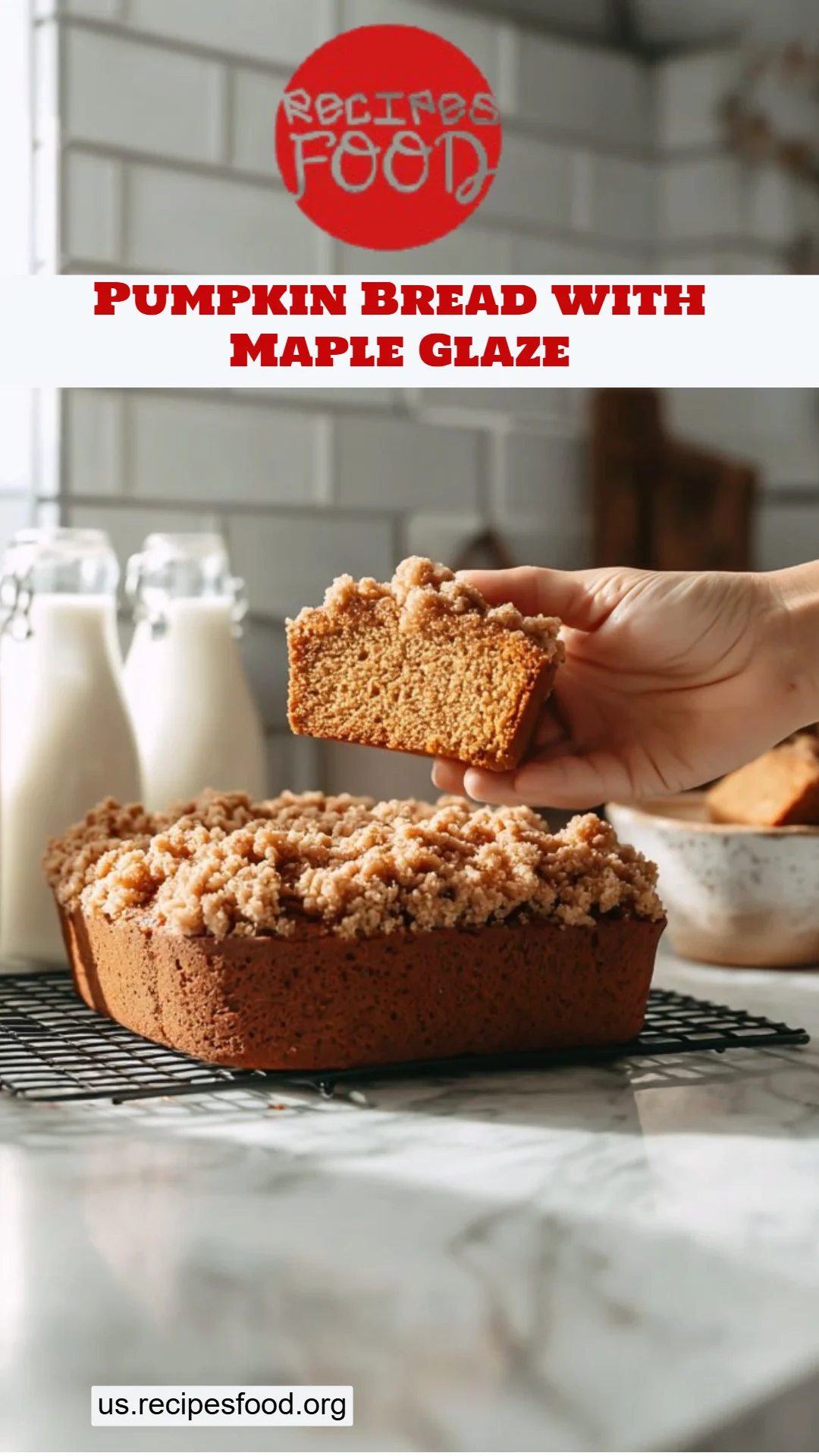 Pumpkin Bread with Maple Glaze