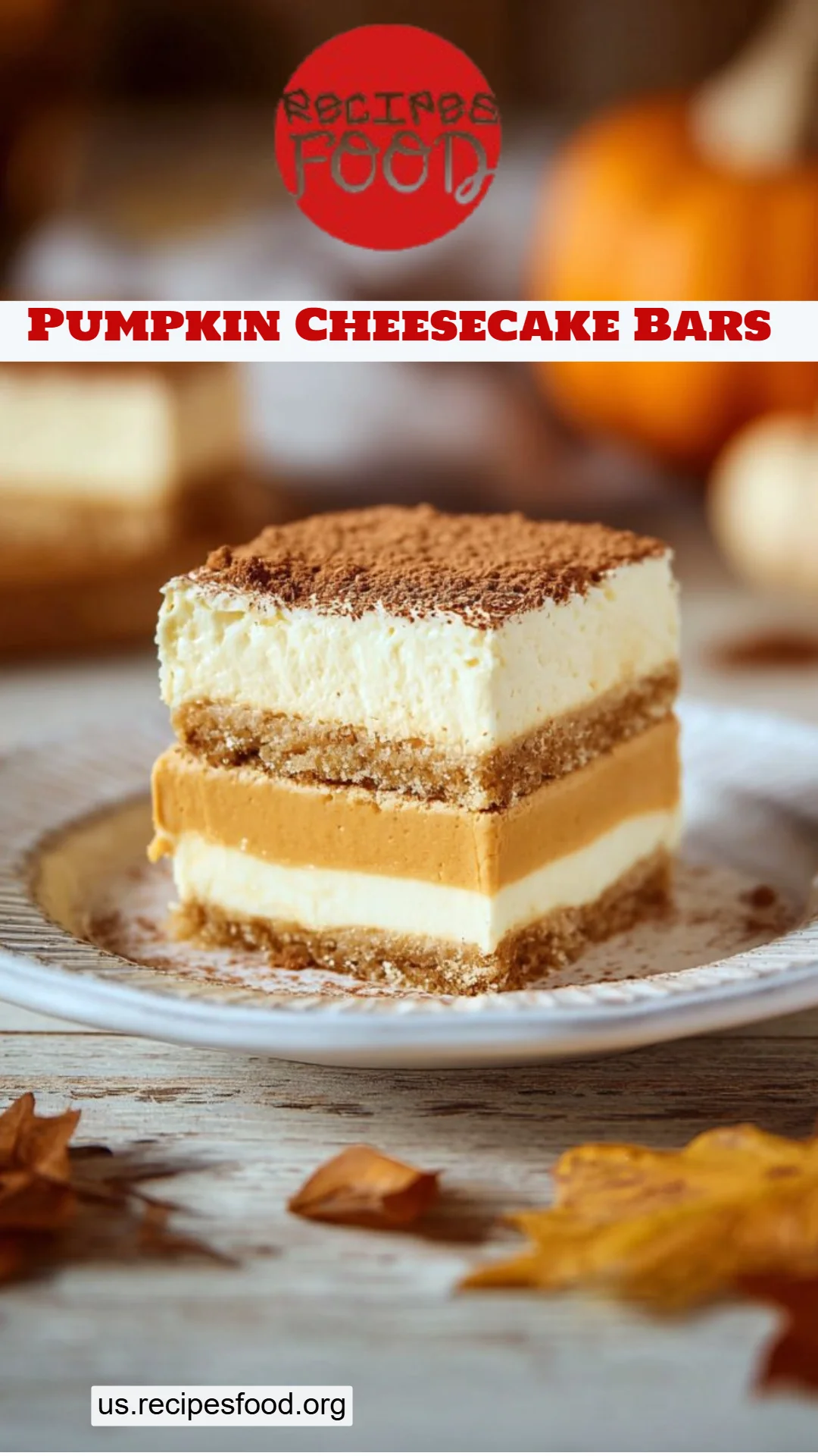 Pumpkin Cheesecake Bars