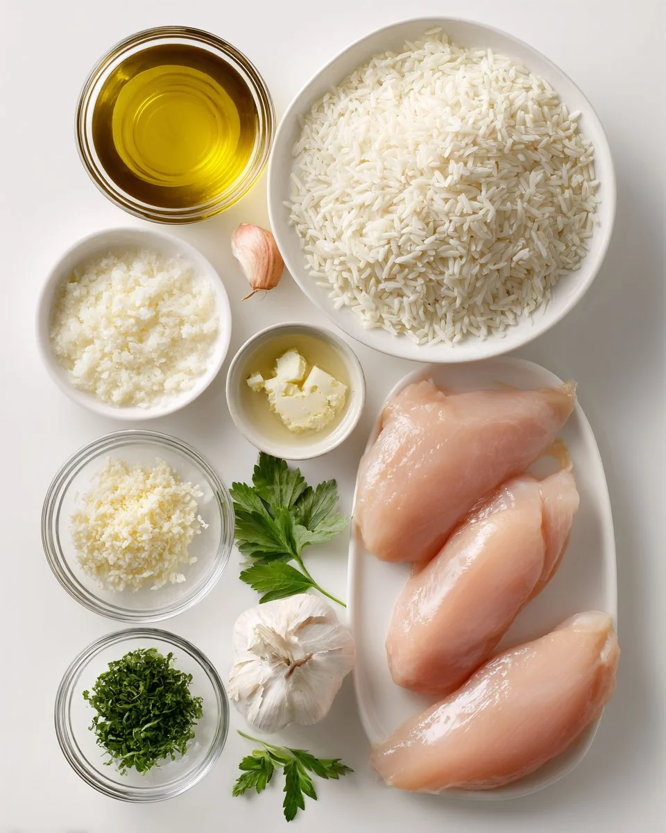 One-Pan Creamy Parmesan Chicken and Rice
